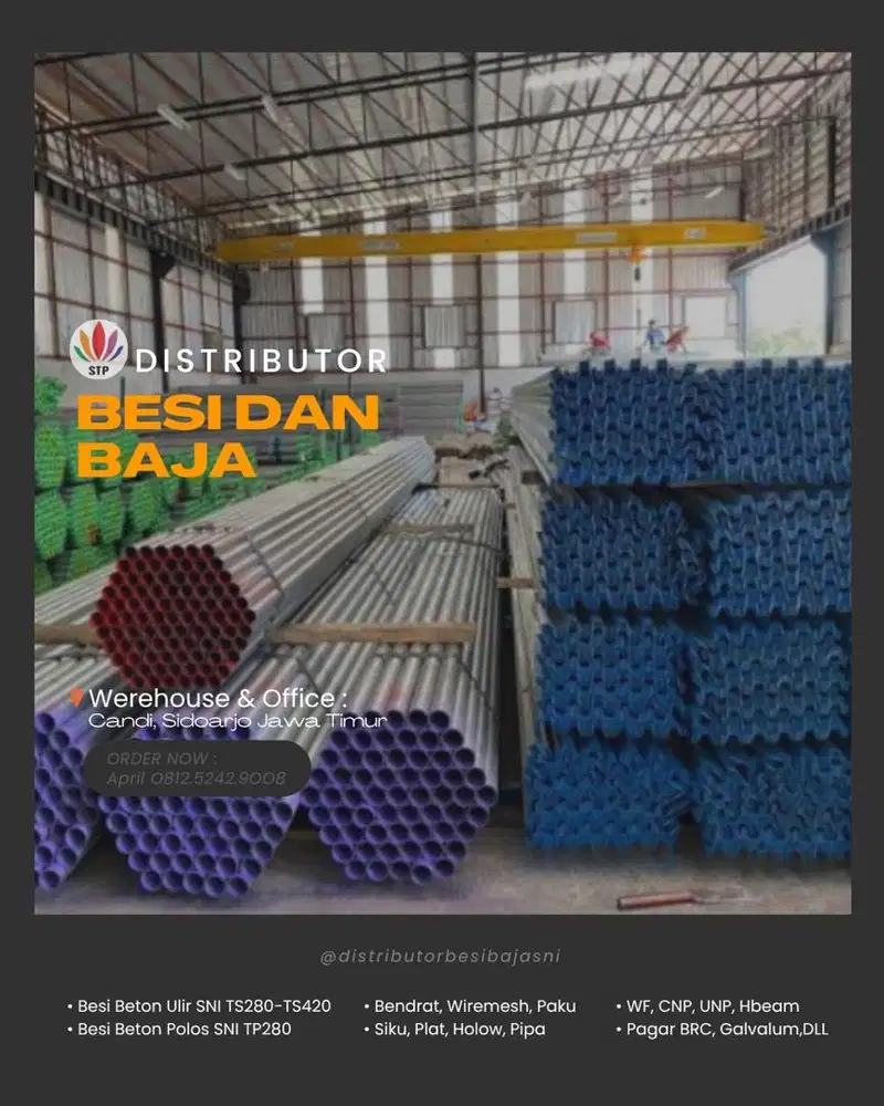 Gudang besi beton dan baja SNI