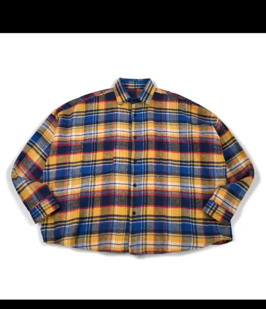 03 - Oversized Long Shirt Vamila Plaid Yellow Thanksinsomnia