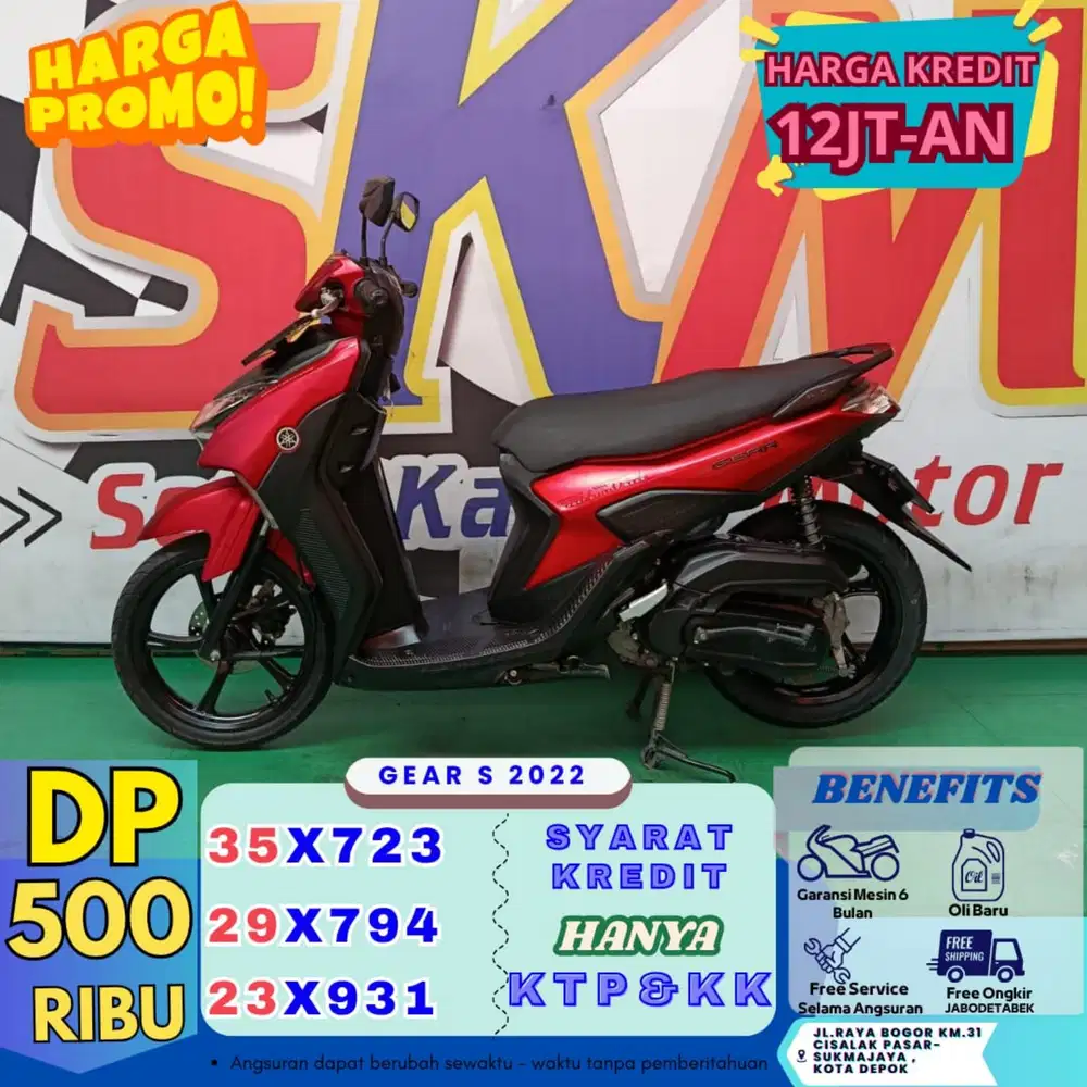 Dp 500rb bawa pulang gear 125 s 2022 bergaransi full