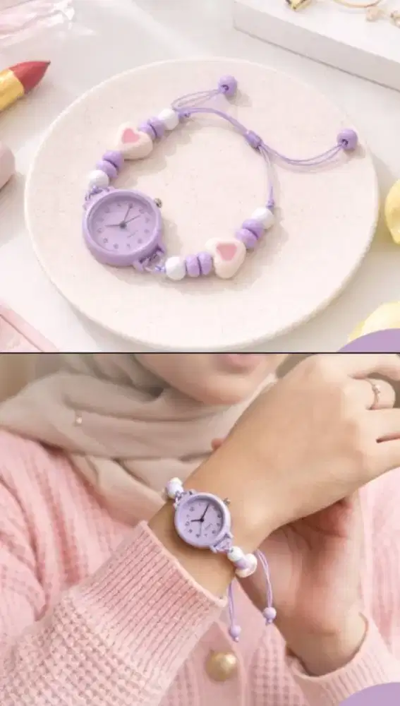 Dijual Cepat jam tangan estetik dengan kondisi baru. Free Box!