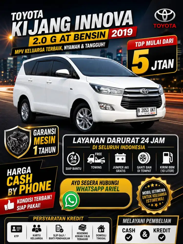 Toyota kijang Innova G bensin 2019
