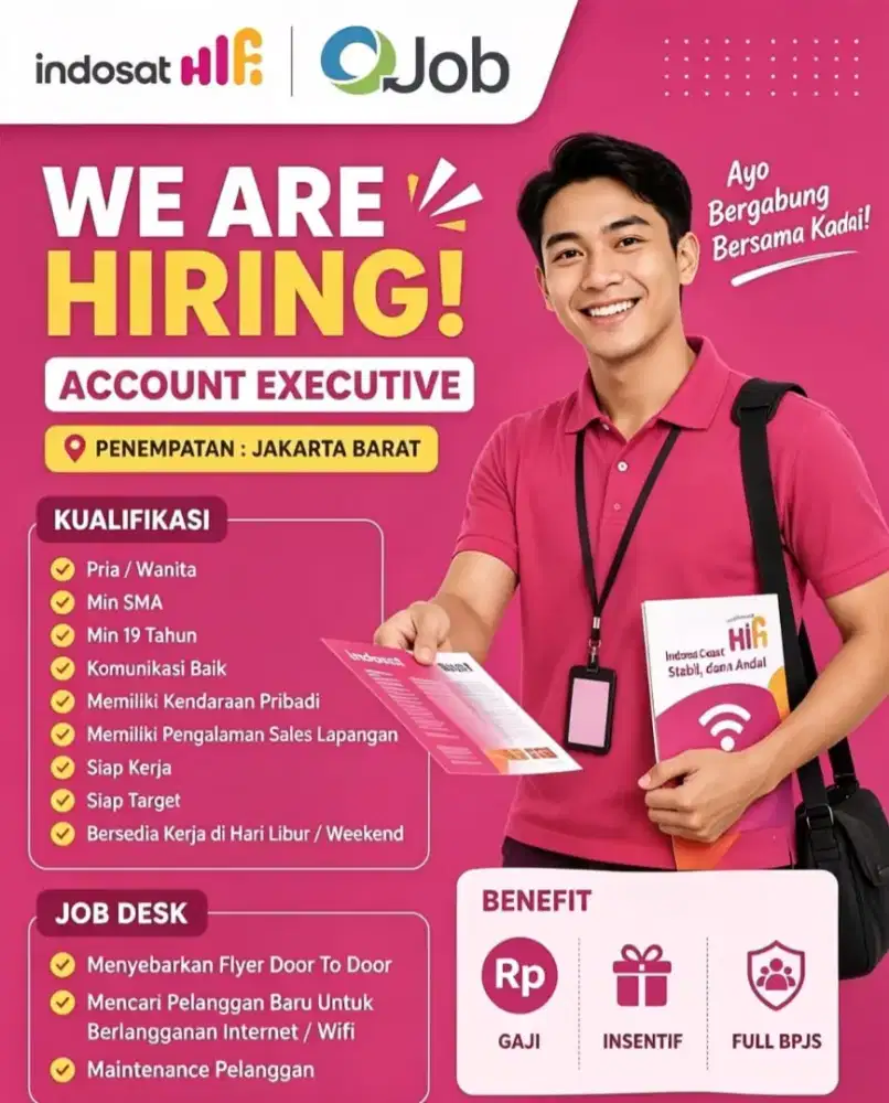DI BUTUHKAN SEGERA SALES INDOSAT HIFI