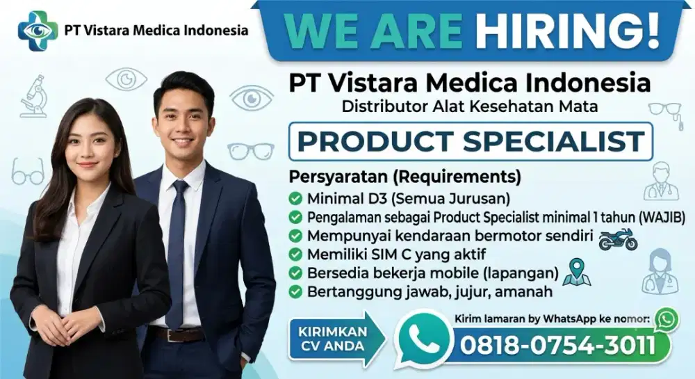Produk Spesialis / Sales Alat kesehatan Mata