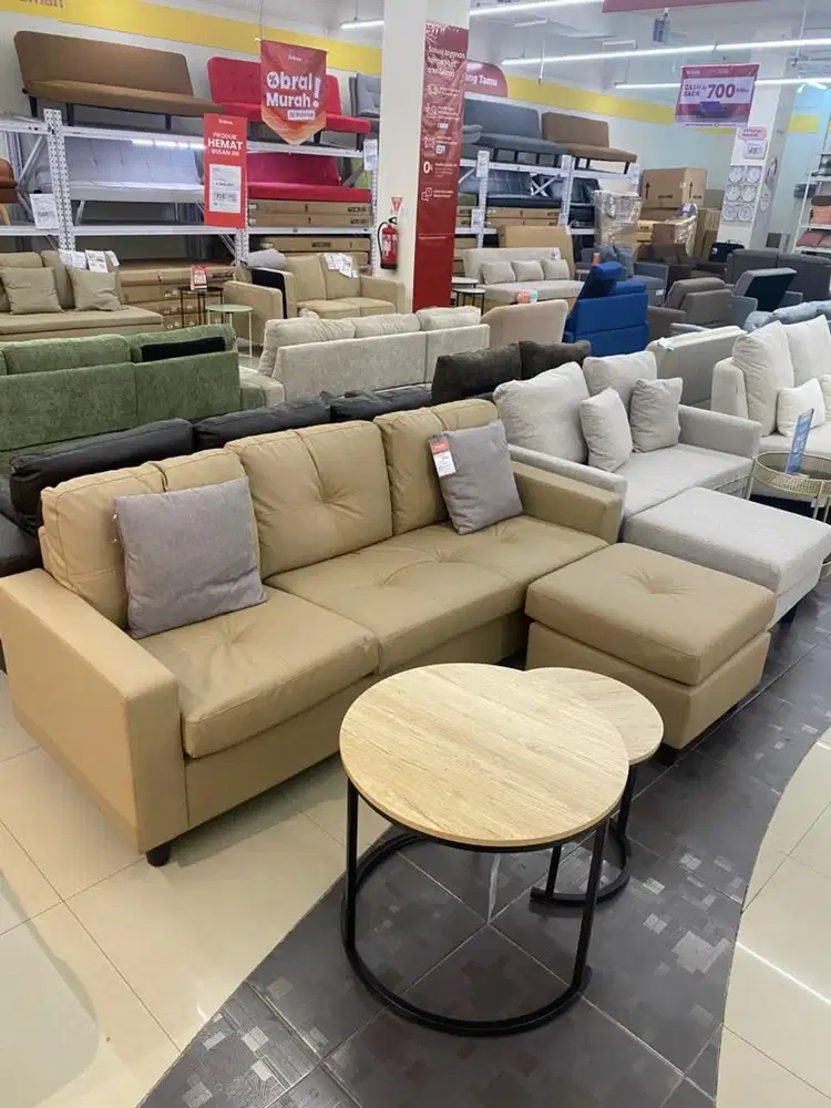 Sofa L 3 setaer gratis meja