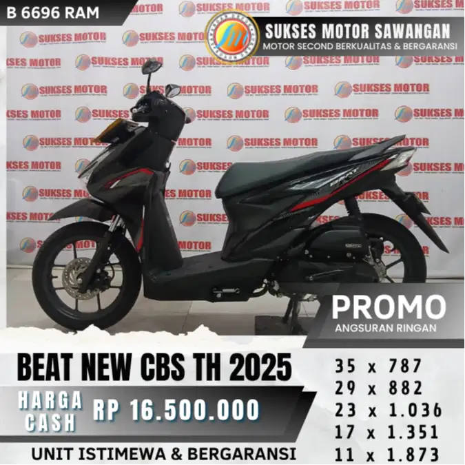 HONDA BEAT NEW CBS TH 2025 UNIT MULUS ISTIMEWA BISA KREDIT BERGARANSI