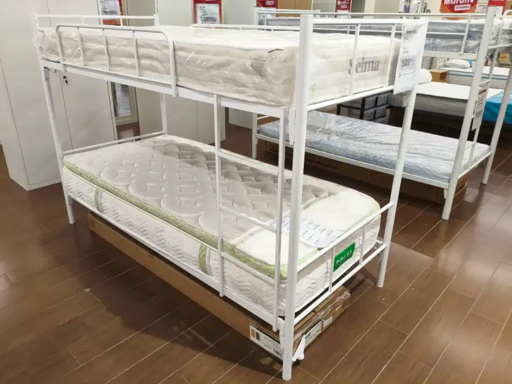Selma 90×200 cm Orval Bunkbed – Putih