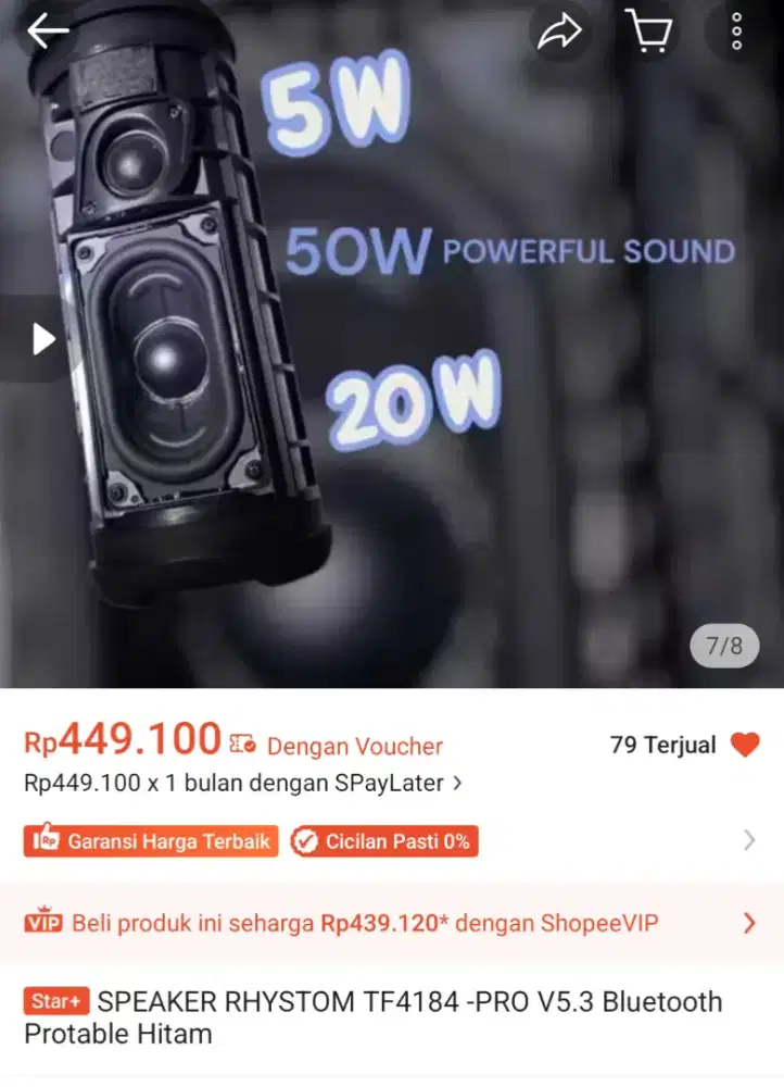 Speaker portable rystom tf4184pro, bass mantap..