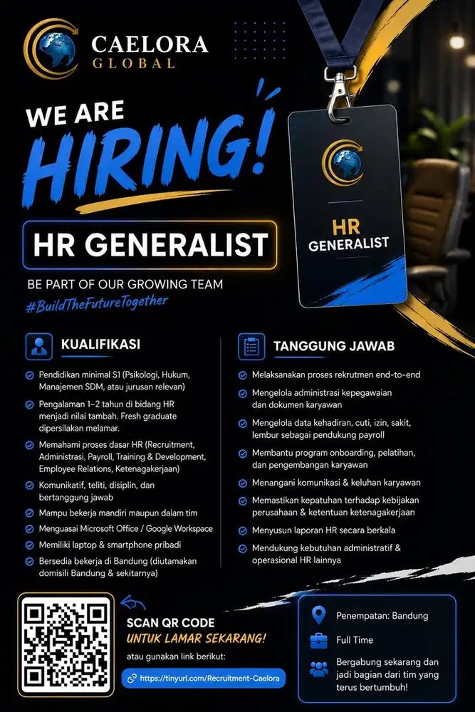 WE ARE HIRING – HR GENERALIST