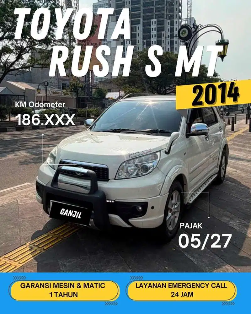 TOYOTA RUSH S MT MANUAL 2014 GANJIL