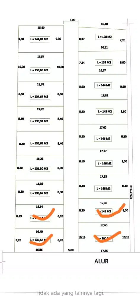 Dijual tanah luas kapling perumahan