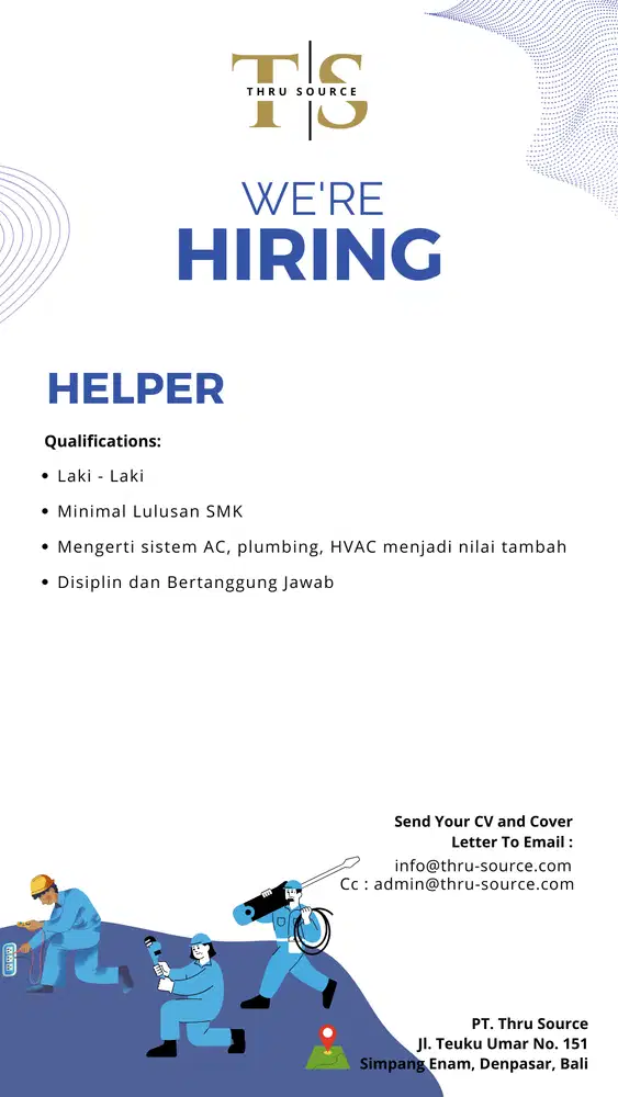 HELPER (untuk teknisi AC dan Heat Pump)