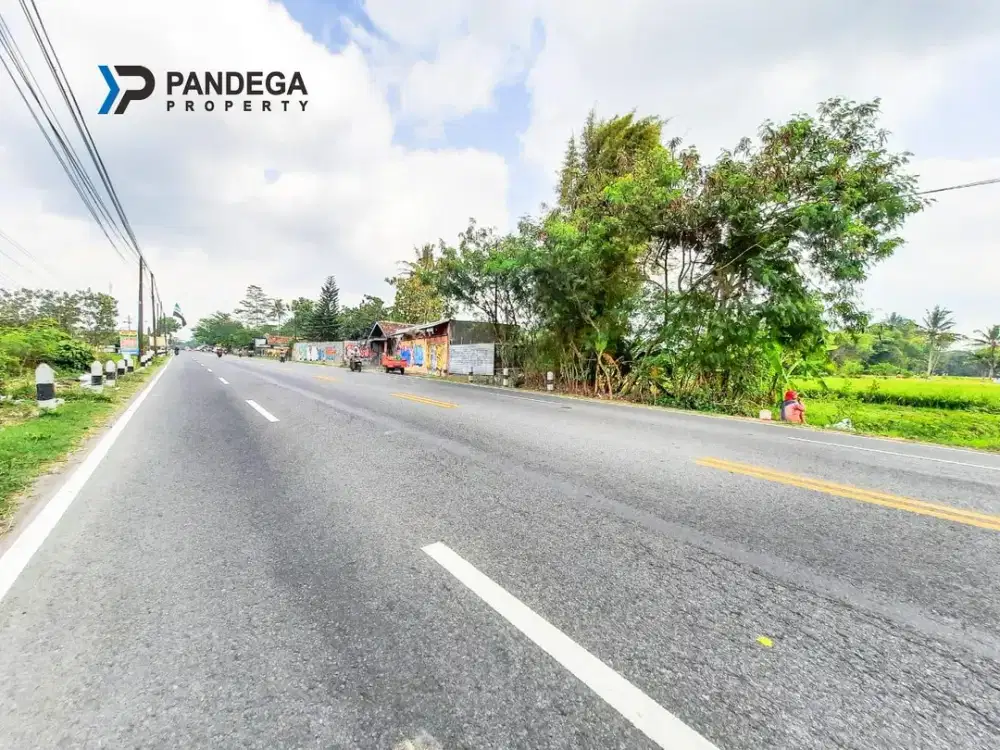 Tanah SHM 300m2 Tepi Jl Wates Km 10 Dekat Balecatur Sedayu, Bantul, Dekat SPBU Rewulu, Cocok Usaha