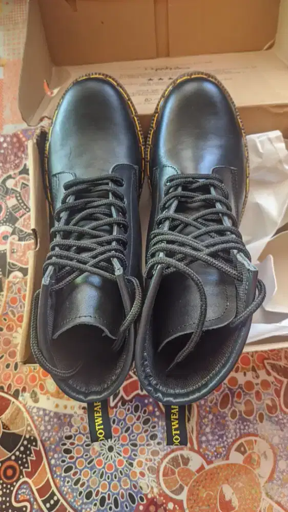 Sepatu boots kulit sapi asli (Forever Leather)