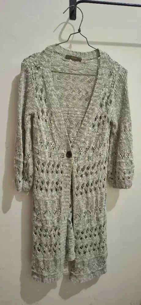 Dijual Long Cardi Rajut Jaring