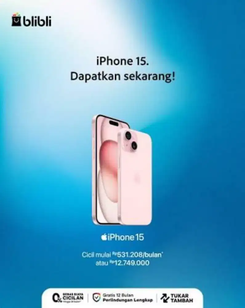 Promo iPhone 15 keatas FREE ADAPTER APPLE ORI s/d 11 juli 2026!