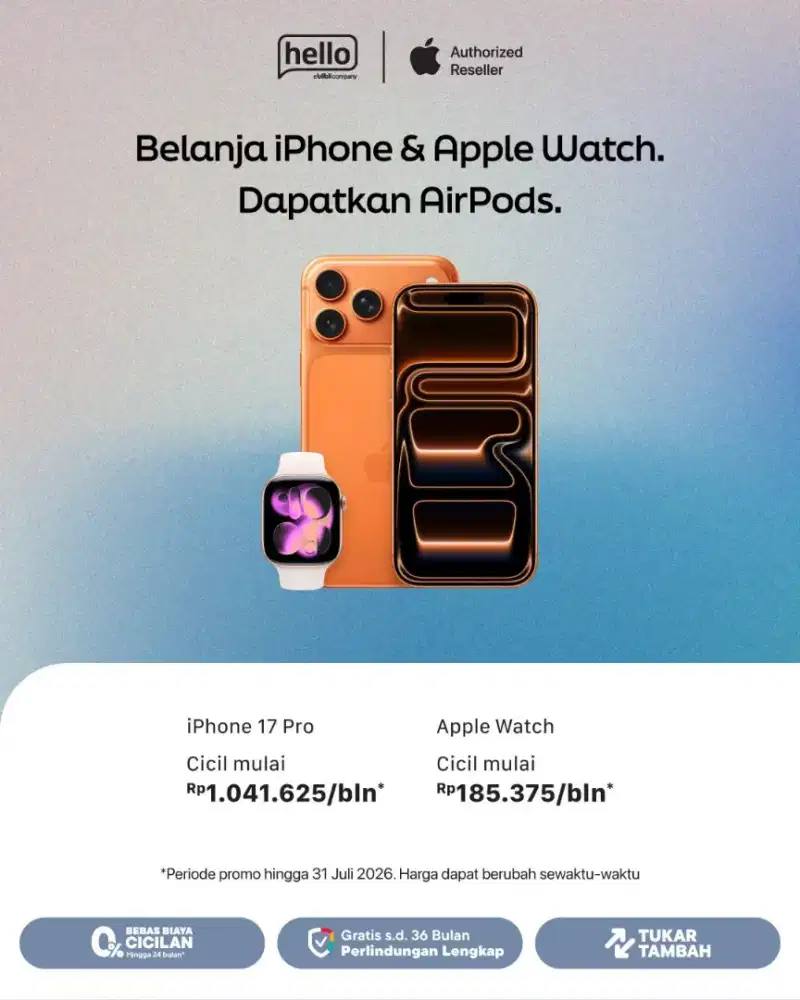 PROMO iPhone 17 Pro series FREE AIRPODS GEN 4 (Non-Anc) & ADAPTER ORI!