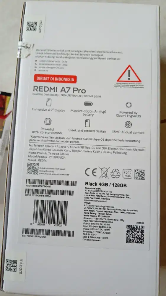 REDMI A7 PRO 4+4/128