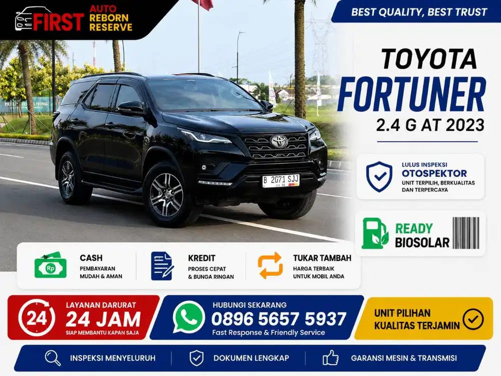 Toyota Fortuner 2.4 G AT 2023 Black