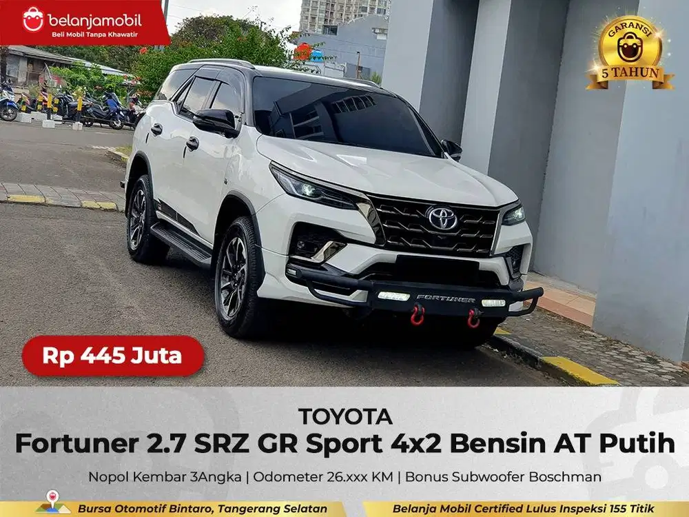 [ LOW KM 26RB ] Toyota Fortuner 2.7 SRZ GR Sport 4x2 Bensin 2022/2023