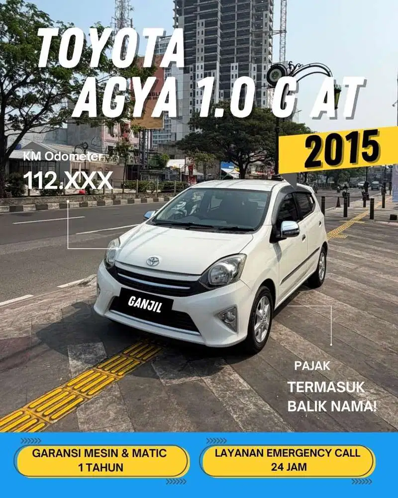 TOYOTA AGYA 1.0 G AT MATIC 2015 GANJIL