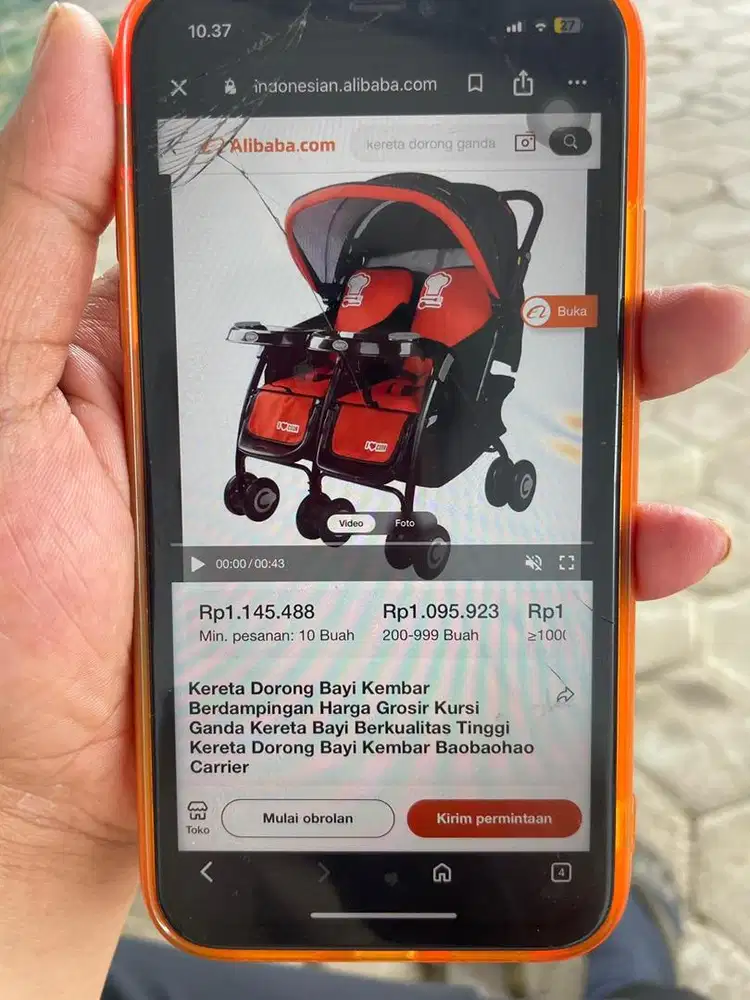 Stroller bayi kembar cakep buat nyore ke mall dan keliling