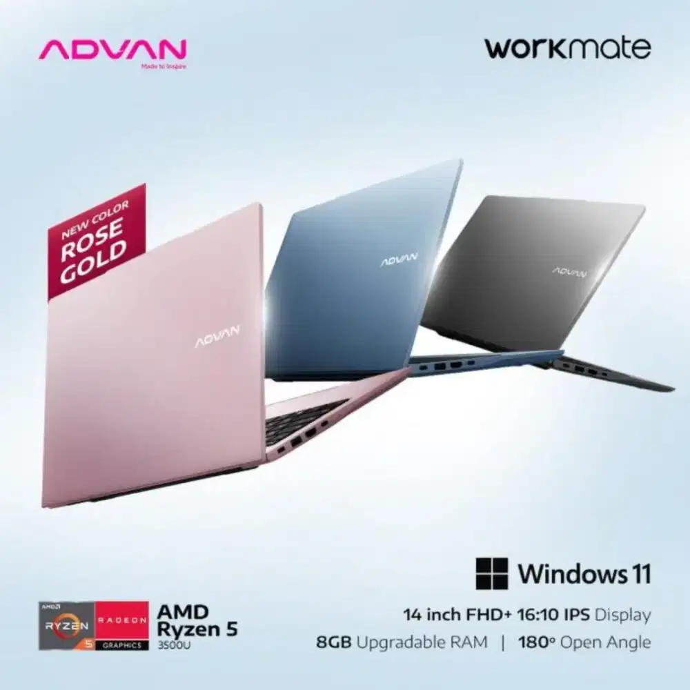 ADVAN WORKMATE – AMD RYZEN 5 3500U | RAM 8GB | SSD 256GB