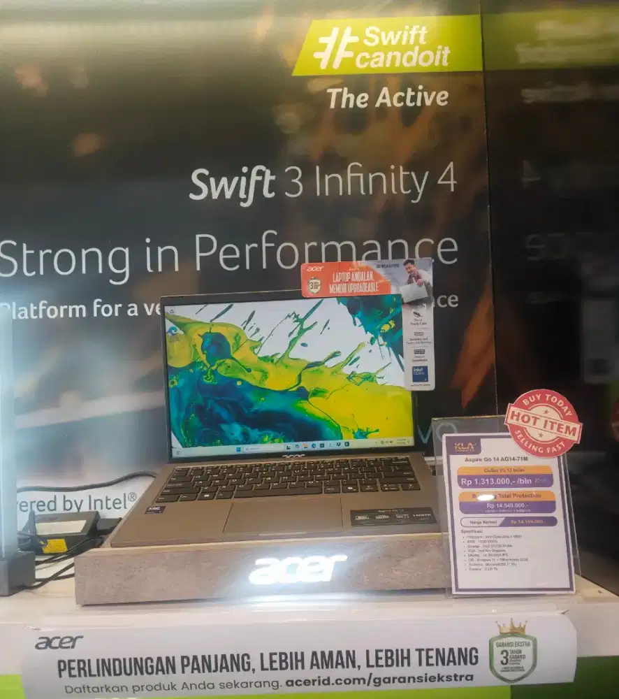 Acer Aspire Go 14 Intel Core Ultra 7 ada promo nih Cicilan bunga 0%