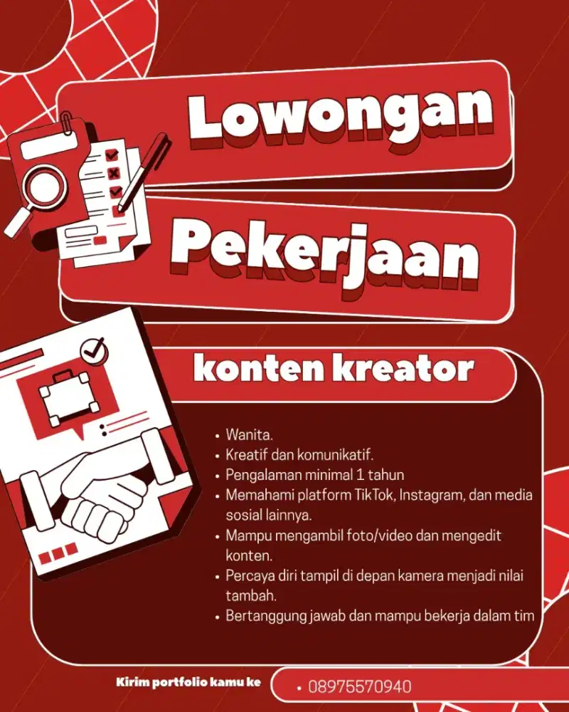 LOWONGAN CONTENT CREATOR