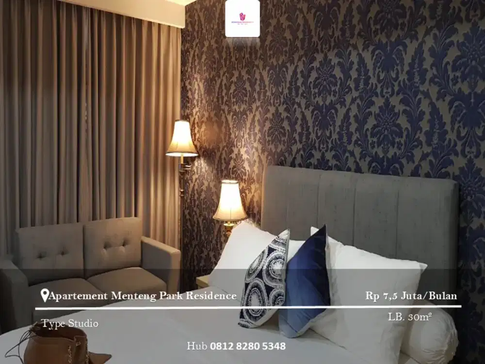 Disewakan Apartement Menteng Park Studio Full Furnished Low Floor