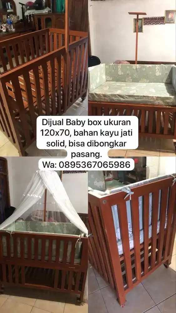 Baby box kayu jati solid