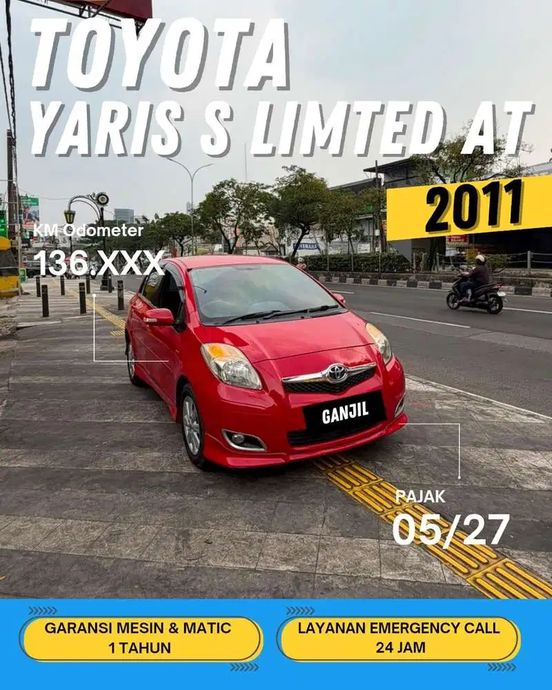 TOYOTA YARIS S LIMITED AT MATIC 2011 GANJIL
