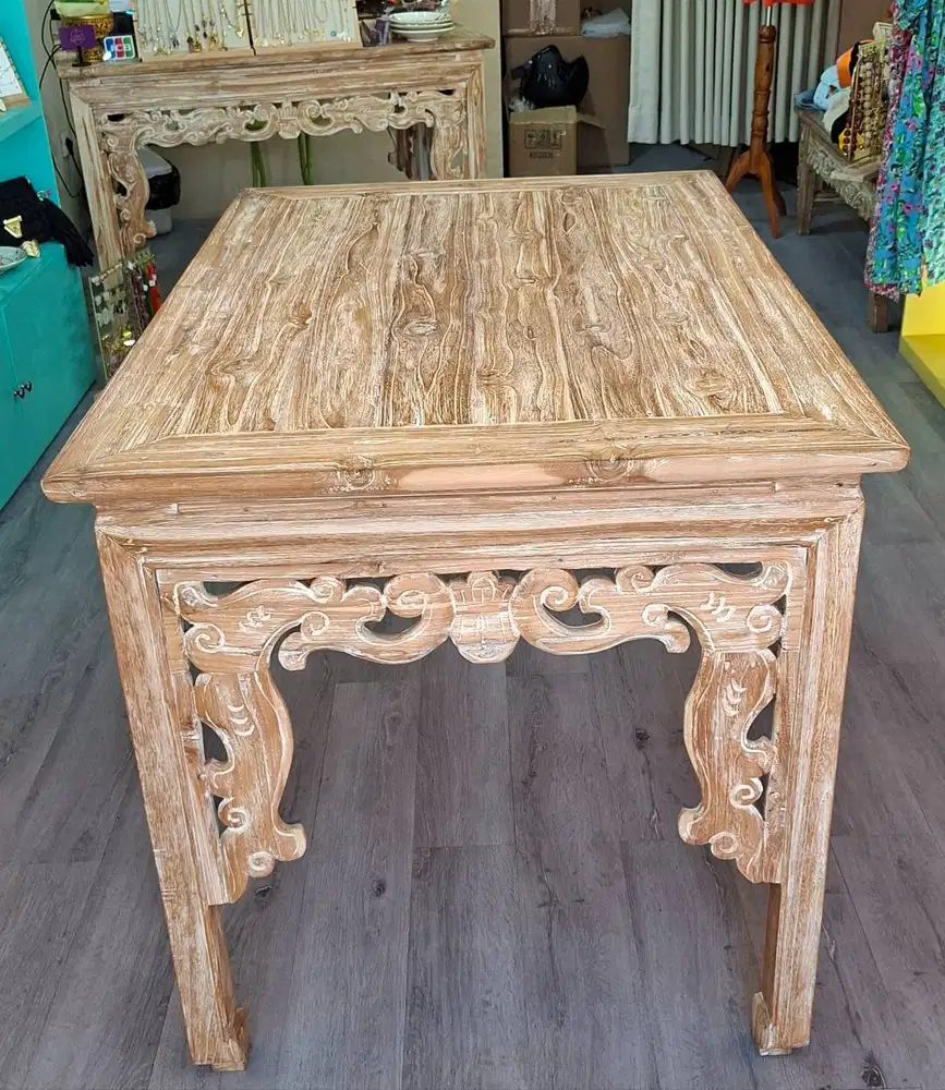 2 wood table 120cm x 80cm x 80cm