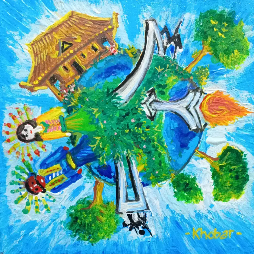 Symphony Ibukota - Lukisan Asli Acrylic di Kanvas oleh Khobar Santosa