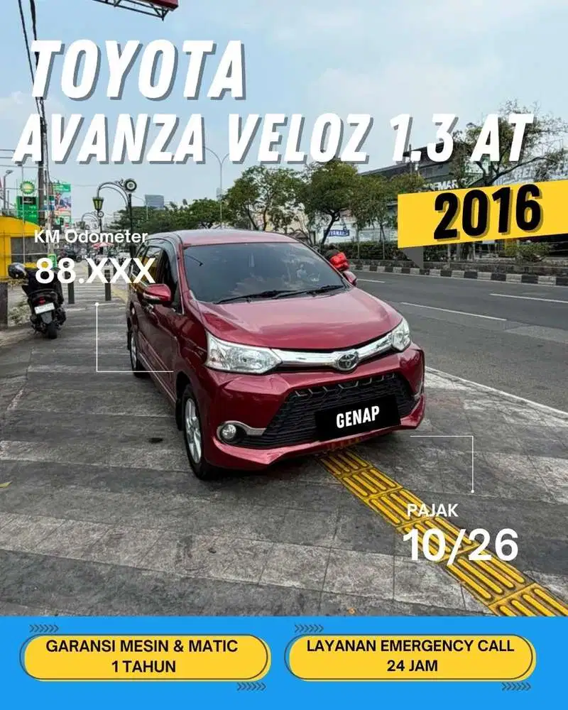 TOYOTA AVANZA VELOZ 1.3 AT MATIC 2016 GENAP