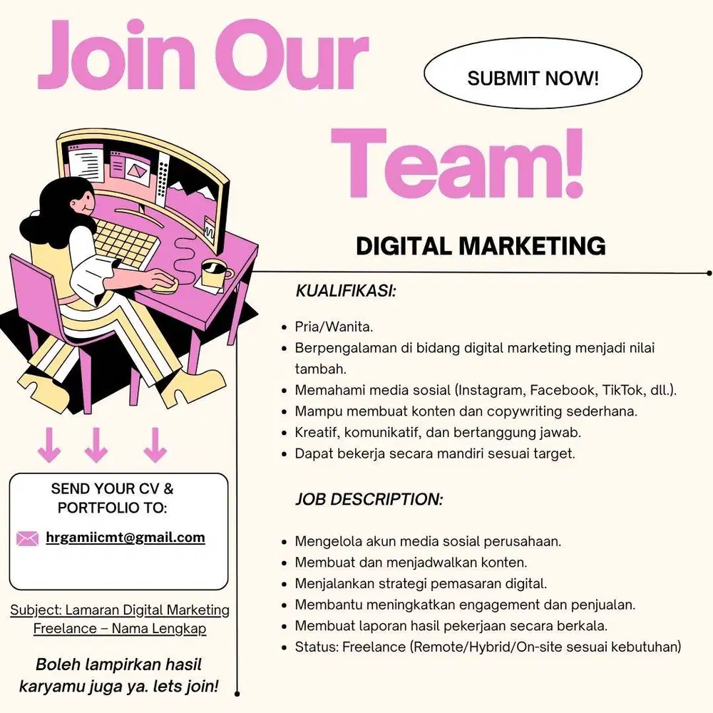 LOWONGAN KERJA DIGITAL MARKETING