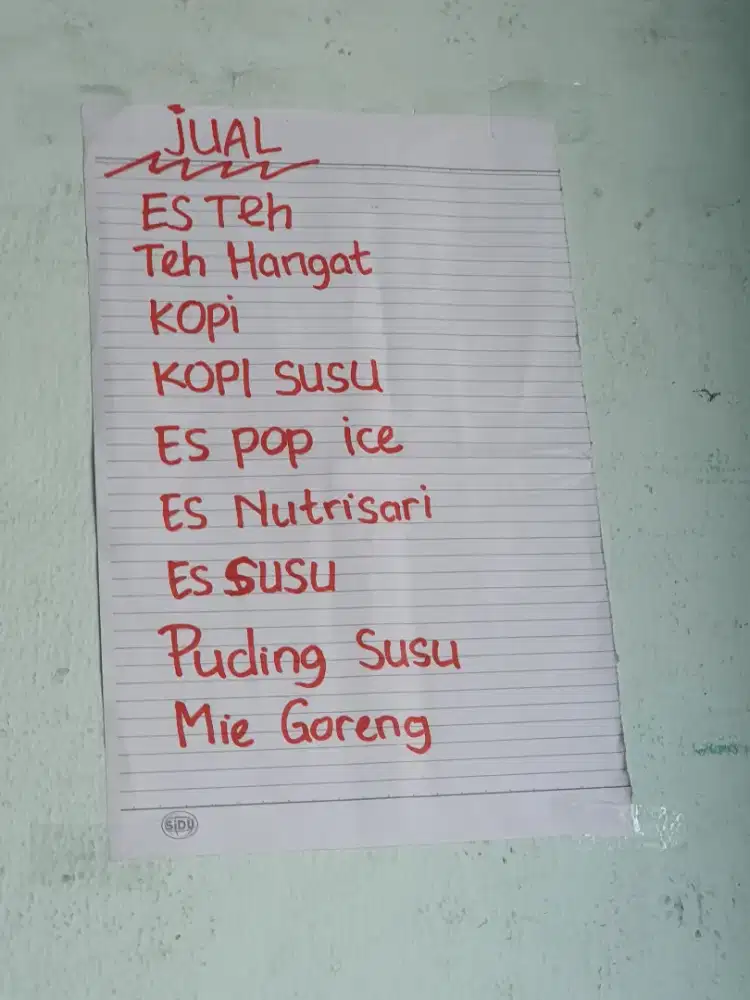 Jual masakan dan minuman
