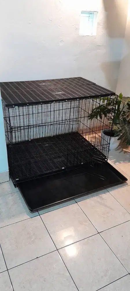 Paket Kandang Lipat + Tatakan + Alas Palet Super Jumbo XXL 90x60x70 Cm