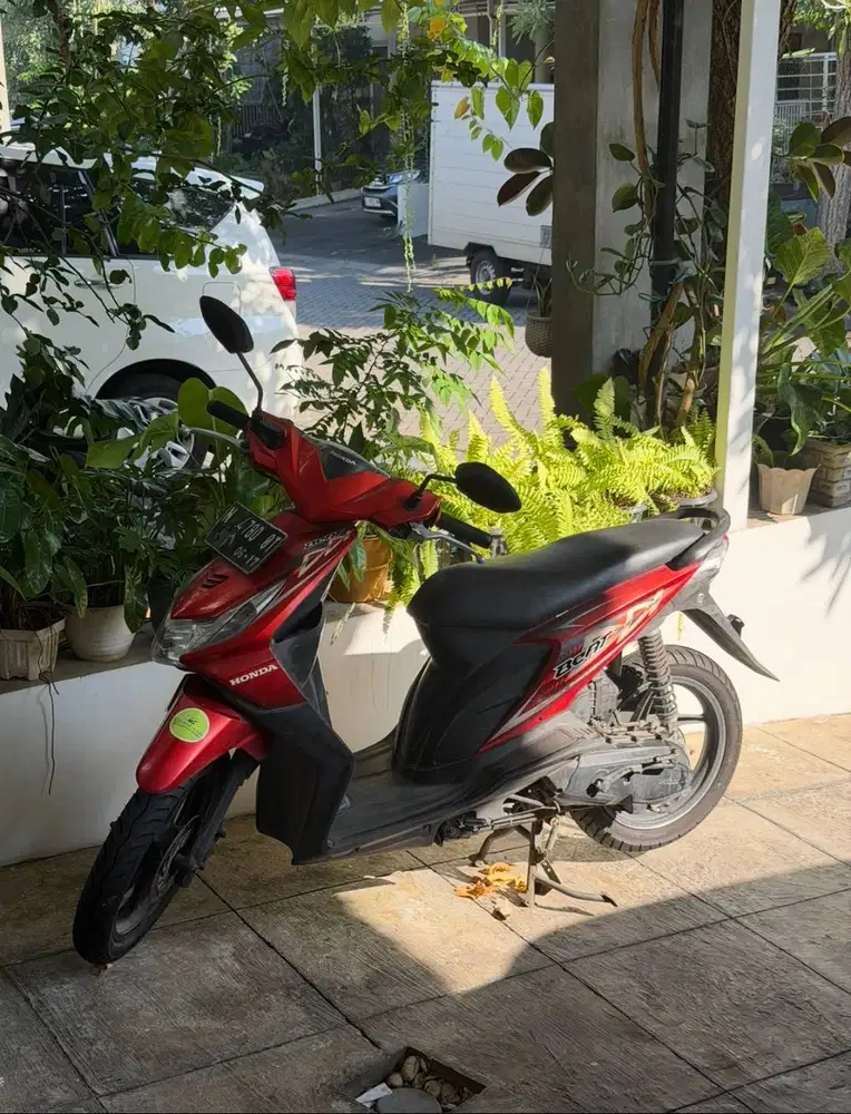 Jual Honda Beat 2012 MERAH km 11rb an, STNK HILANG, NO MATI, BPKB ADA