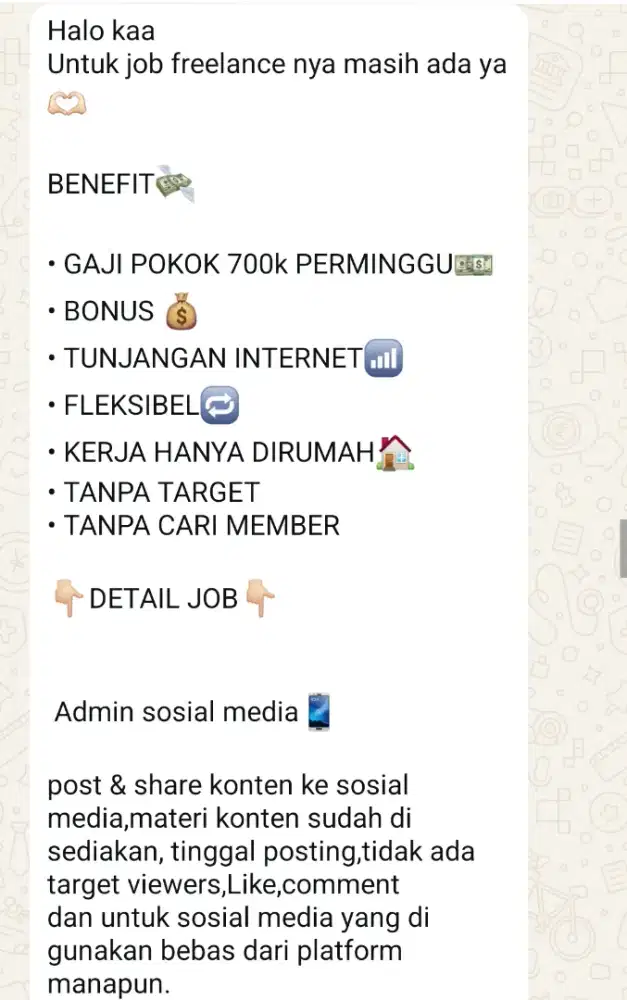 Loker freelance work from home