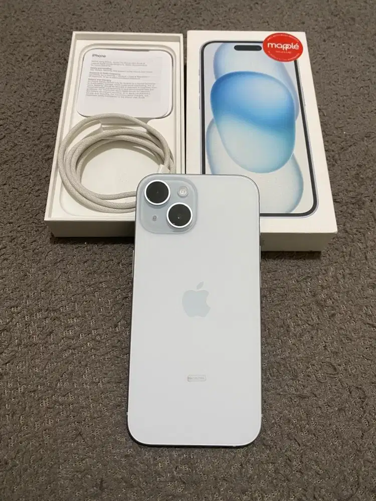 Di Jual  Iphone 15 128 GB Digimap Blue Garansi ON Februari 2027