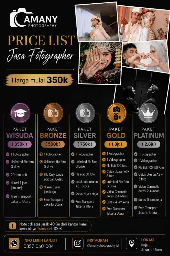 Jasa Fotografer wedding nikahan wisuda murah