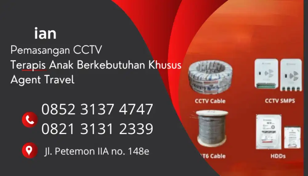 Jasa pasang CCTV, terapis anak berkebutuhan khusus,
