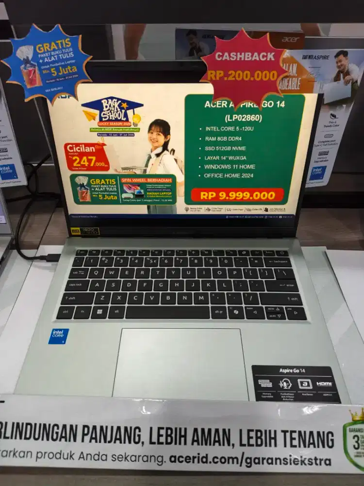 Kredit laptop Acer promo cicilan bebas 2x angsuran