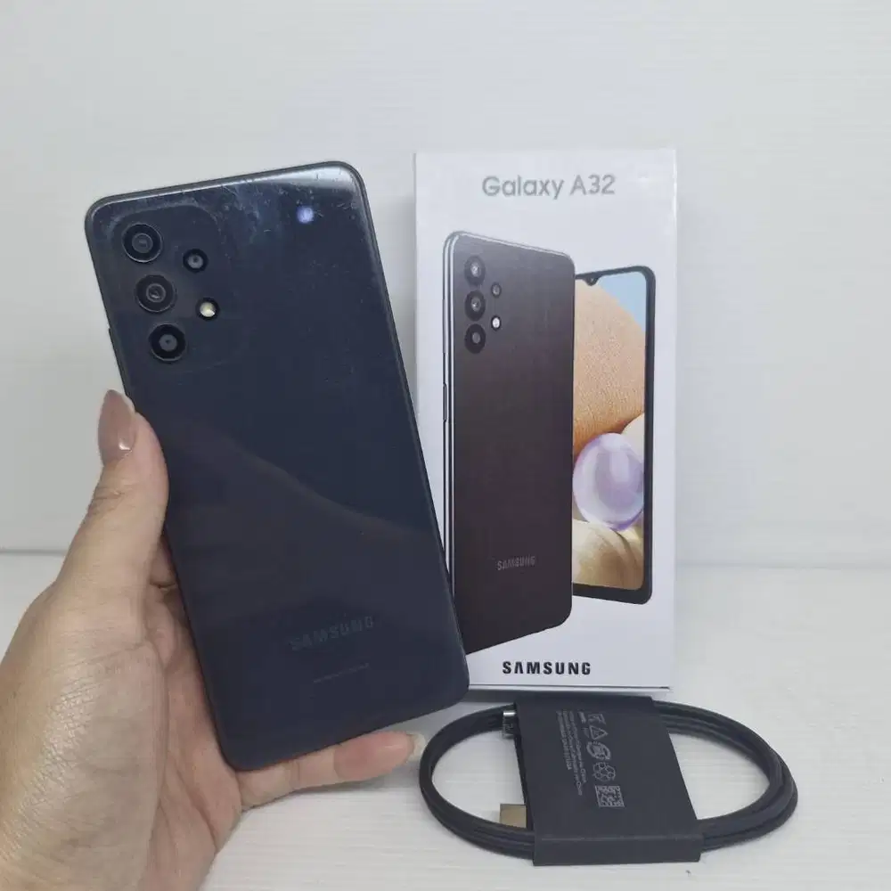TERMURAH SAMSUNG GALAXY A32 4G 8/128 BLACK LENGKAP