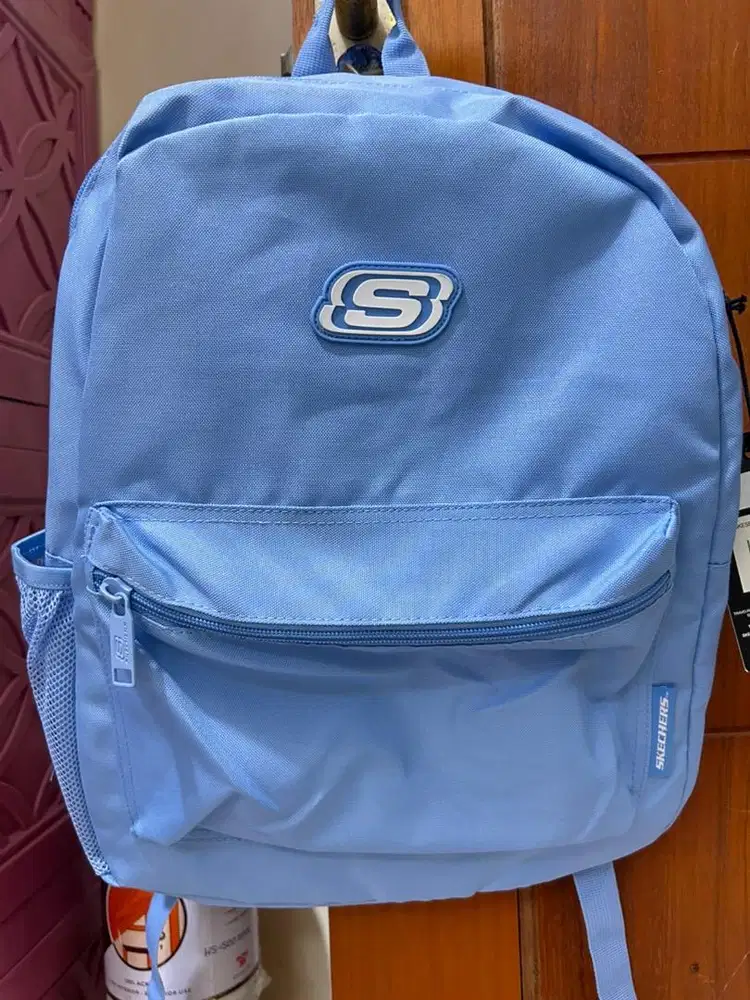 Tas sekolah kerja ransel backpack skechers biru
