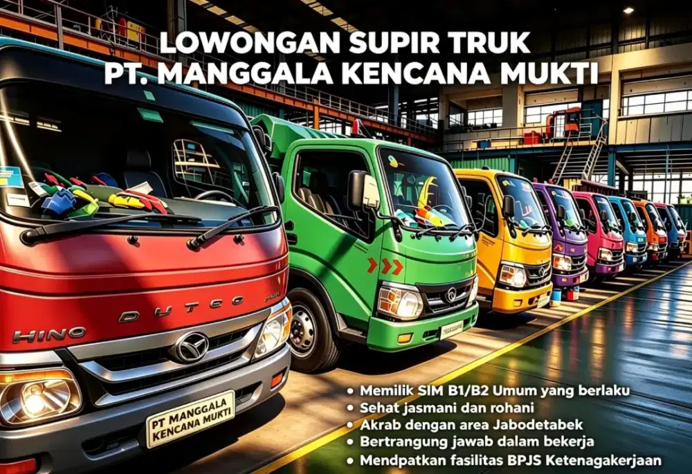 Lowongan Supir Truk Manggala