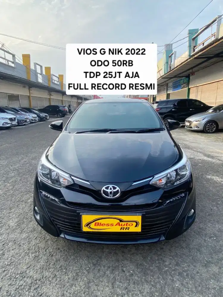 Toyota Vios 2022 G tdp25jt 2021 hitam/ 2023 odo 50rb record