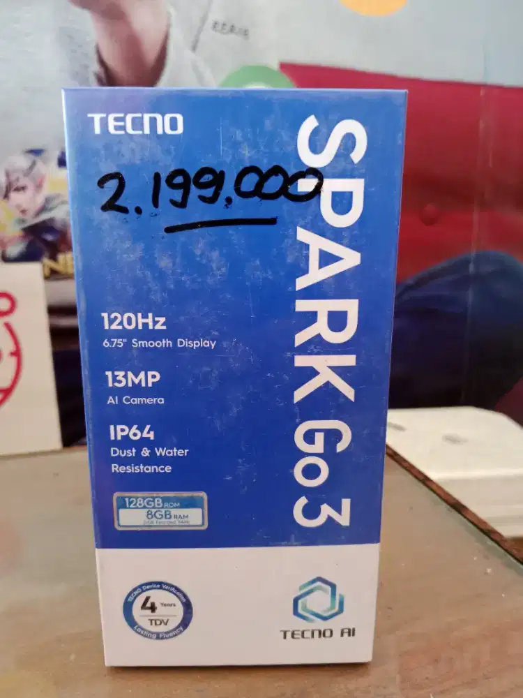 TECNO SPARK GO 3 4+4/128GB PROMO HP MURAH