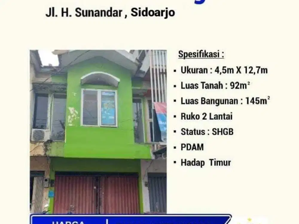 Ruko Larangan Strategis Bisa Nego