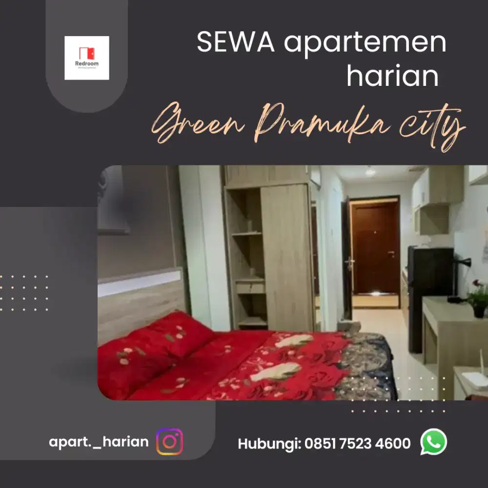 sewa apartemen harian transit green Pramuka city Jakarta pusat